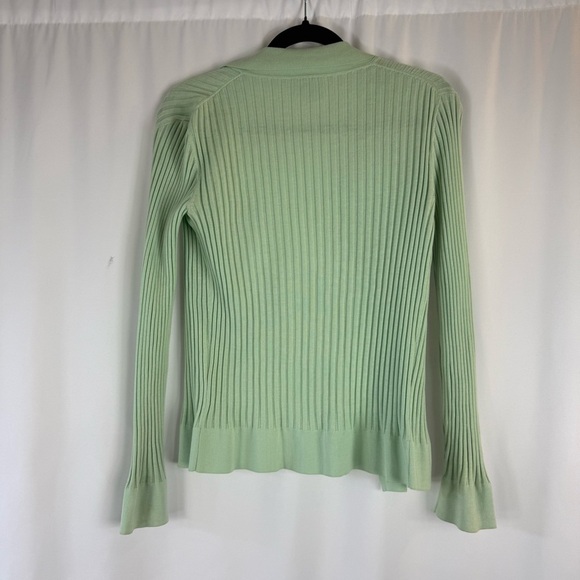 Vintage Worth Mint Green Ribbed 100% Cotton Top - Picture 9 of 13